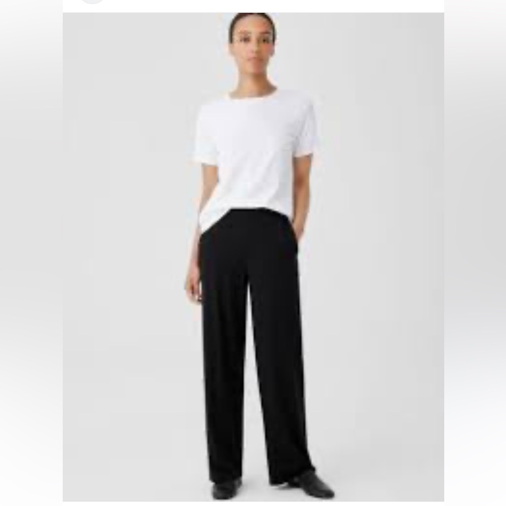 NWOT Elileen Fisher Wool Straight Graphite Pants Size 4